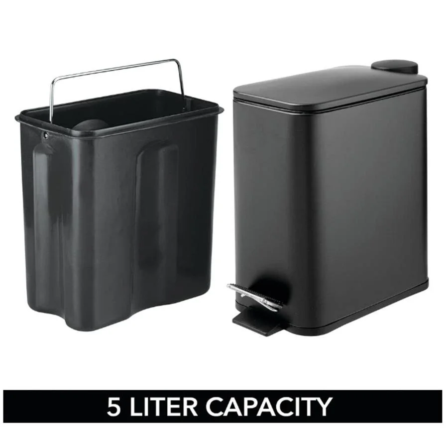 Metal Rectangle Wastebasket Garbage Container Bin