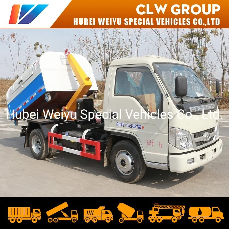 Dongfeng 4 Cbm Arm Hook Garbage Truck with Multi Garbage Bins