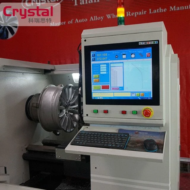 Venta caliente de corte de diamante de la rueda de aleación de reparar la máquina con el Soporte de Software Remoto Wrm28H-PC