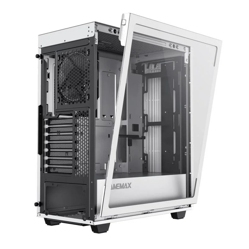 Gamemax Precision Dual Argb Strip on Front Panel, MID-ATX Tower Computer Case