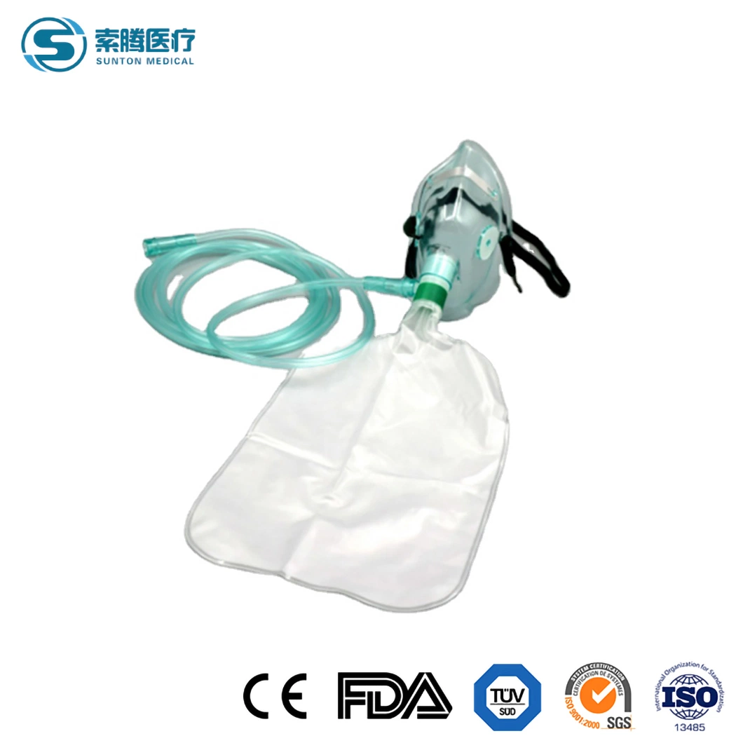 Sunton China Hot Sale Low Prices Non-Rebreathing Oxygen Reservoir Bag Mask Factory CE ISO Quality Certification Oxygen Cylinder Bag