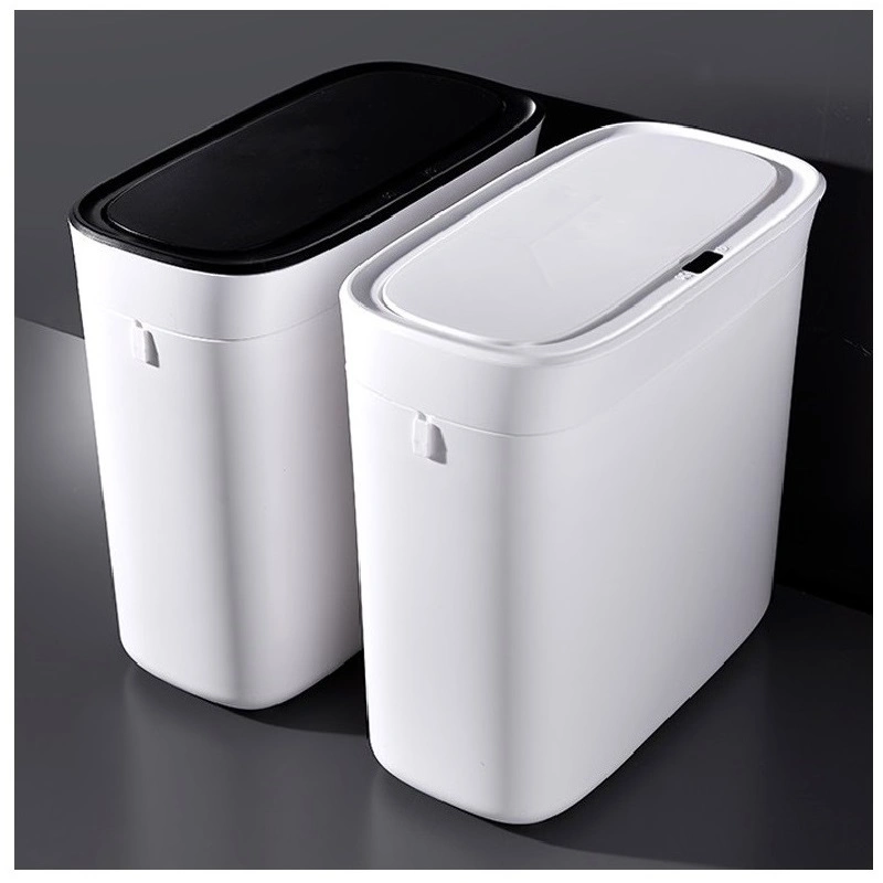 Automatic Bathroom Smart Sensor Trash Can with Lid