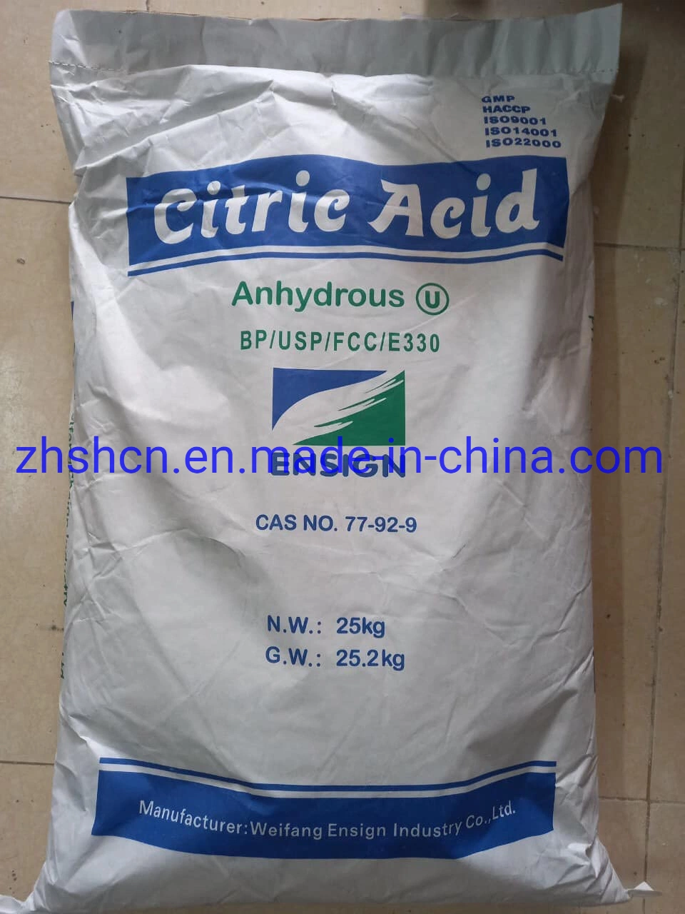 Ensign Manufacture Sodium Citrate/High Quality Good Price Citric Acid Monohydrat/Citric Acid Anhydrous