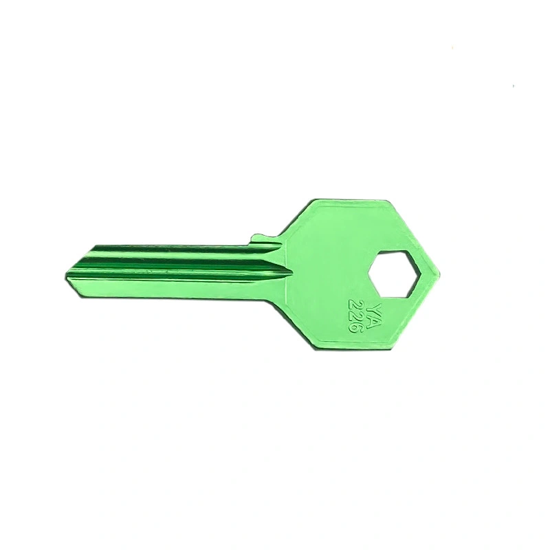 Top Quality Free Sample Titanium Aluminum Color Painted Key Blank 2mm Color Key Blank Customized Design with Logo for Christmas