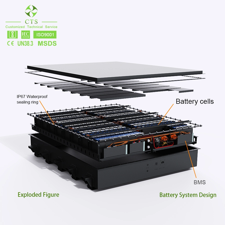 Truck Sacker 500V Industrial Battery Lithium, 100kwh Automated Guided Vehicle Battery, LiFePO4 Battery 500V 200ah