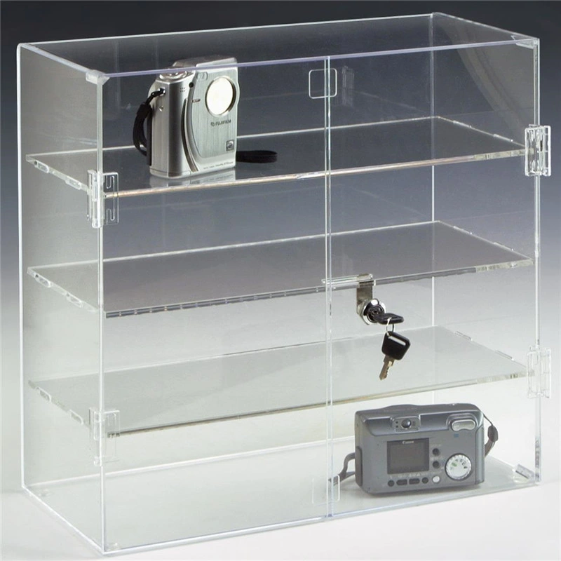 Square Storage Cube Small Candy Box, Clear Acrylic Shelf Storage Container with Lid