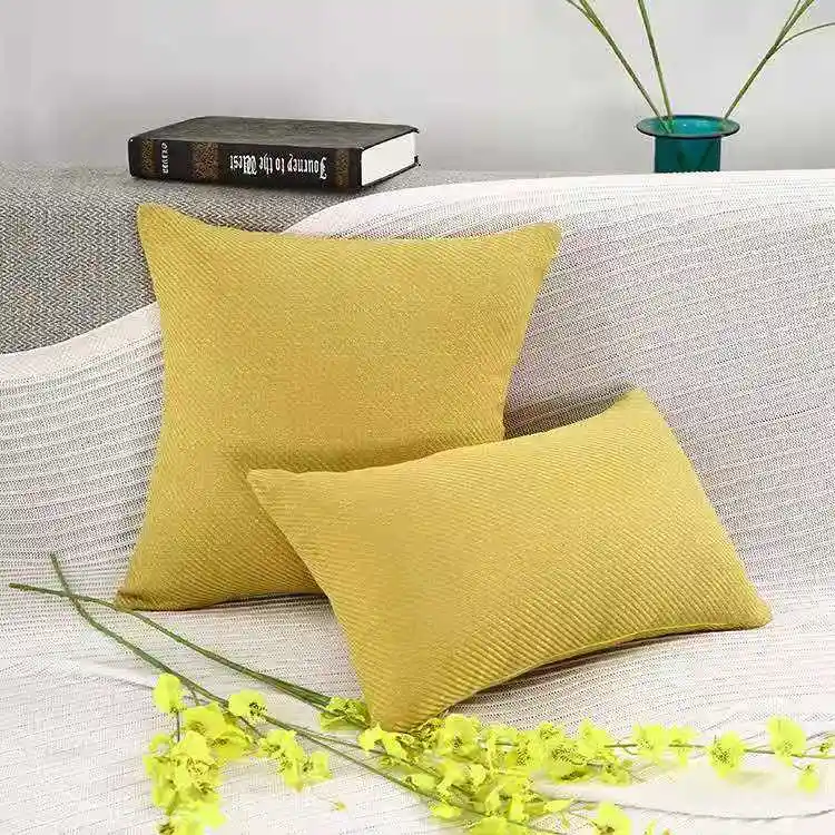 Solid Sofa Cushion Cover 30X50cm 40X40cm 45X45cm 50X50cm 60X60cm Home Deactivate Throw Pillow Cover for Chair Car