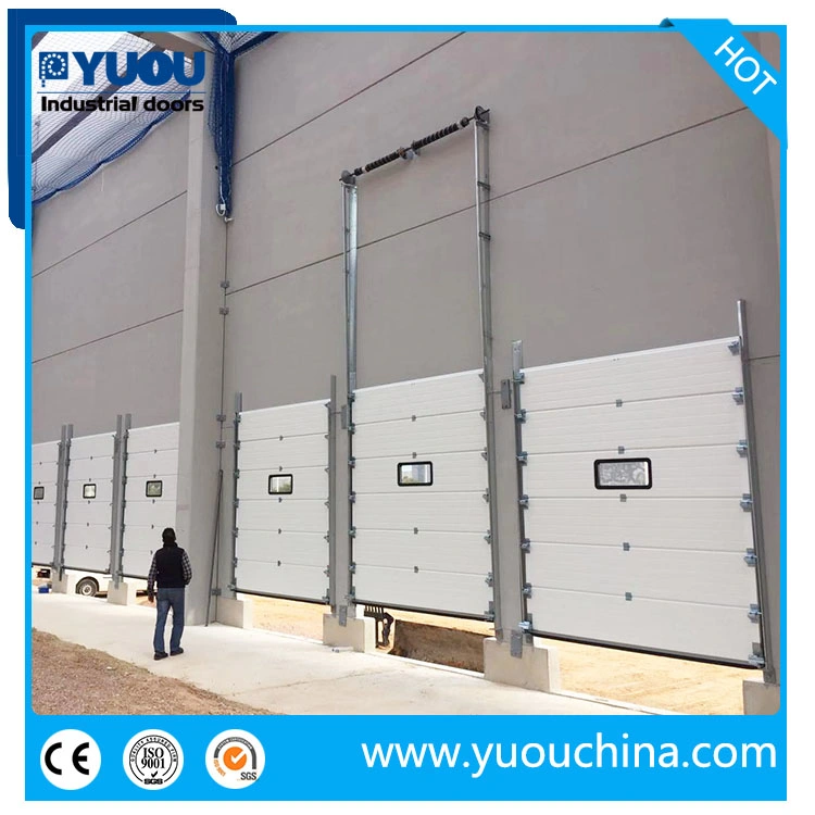 Industrial Automatic Electrical High Lifting Overhead Sectional Door for Cold Storage