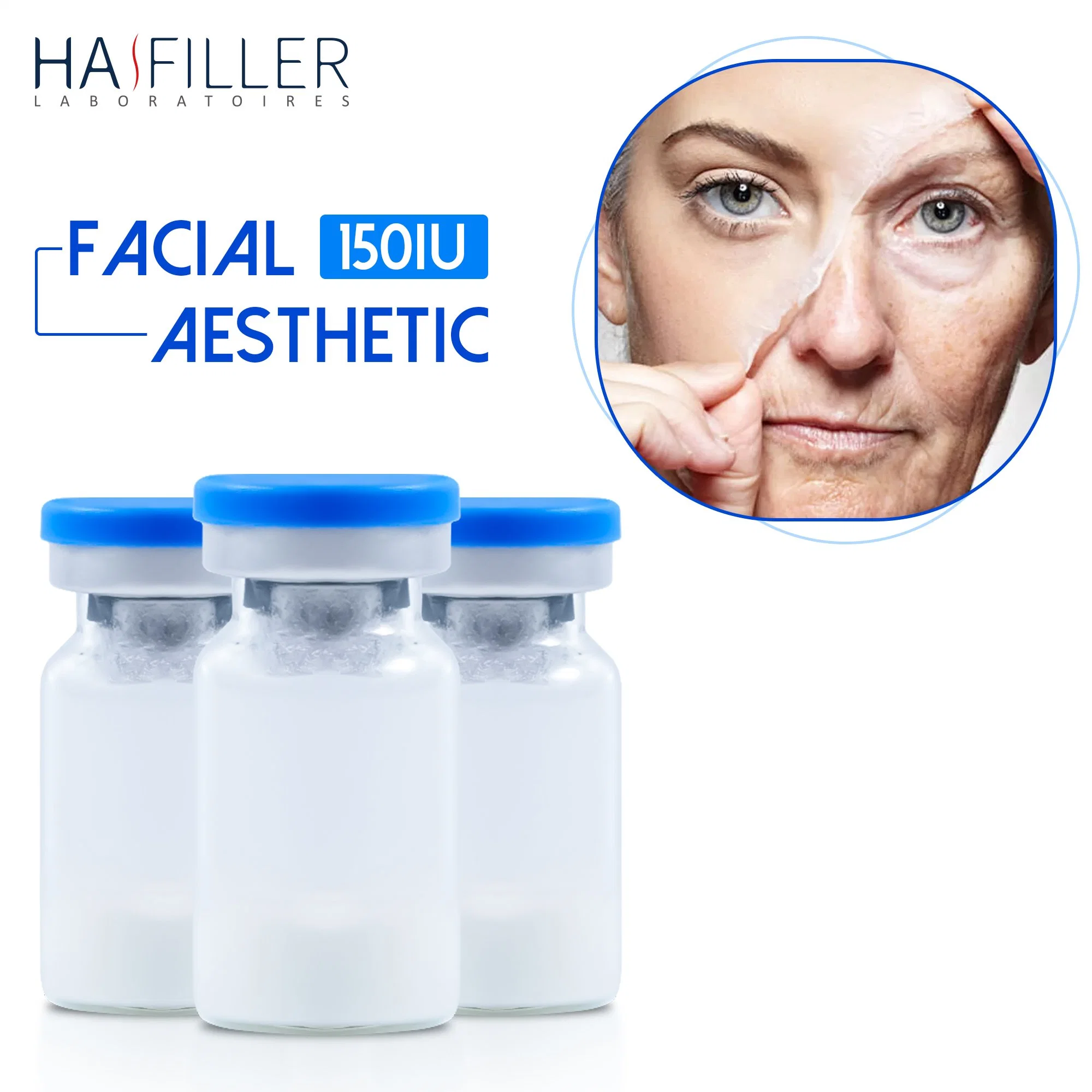 Long Lasting 100u 150u Powder Mix Saline Bt-Xs Type a Anti Aging Wrinkles Injection Dermal Filler Hyaluronic Acid