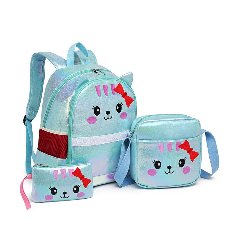 PU iridescence Escuela Mochila Bolsas de yute para niñas con calidad Garantía