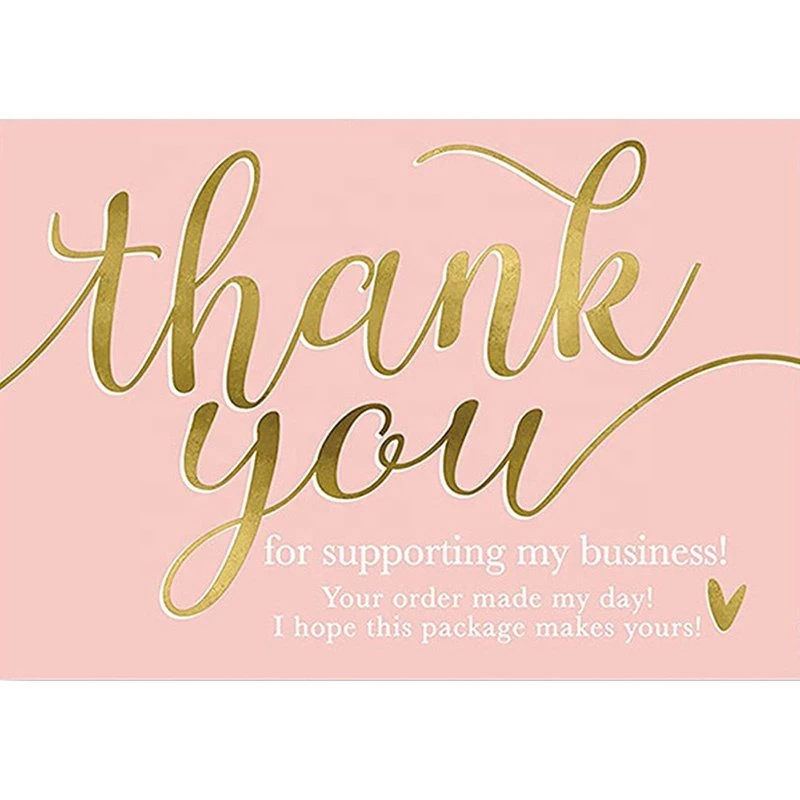 Full Color Printing Custom Design Greeting Card Thank You Card