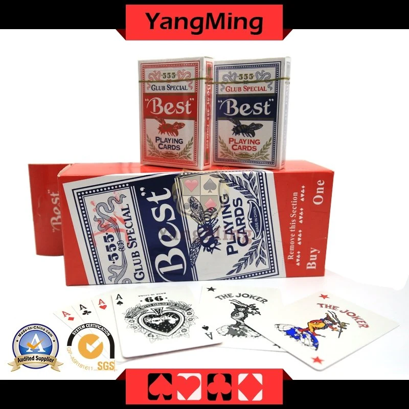 555 Casino Poker Dedicated Playing Cards for Texas Holdem Baccarat Gambling Games (YM-PC05)