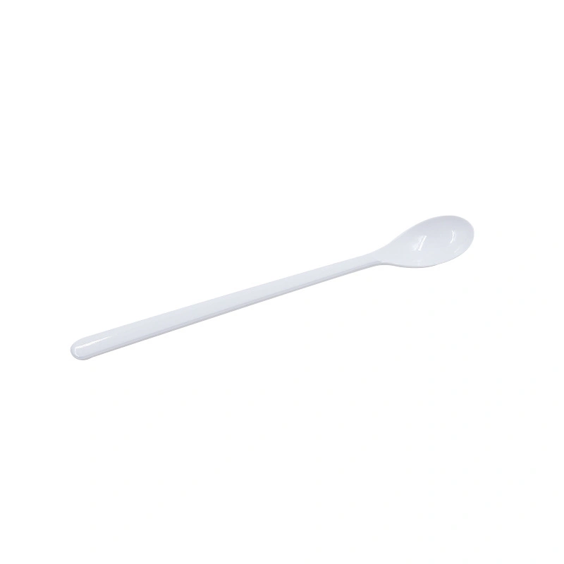 Plastic Disposable Spoon Hard Food Grade Long Handle Spoon Takeaway Packaging Dessert Spoon Independent Packaging (W-003)