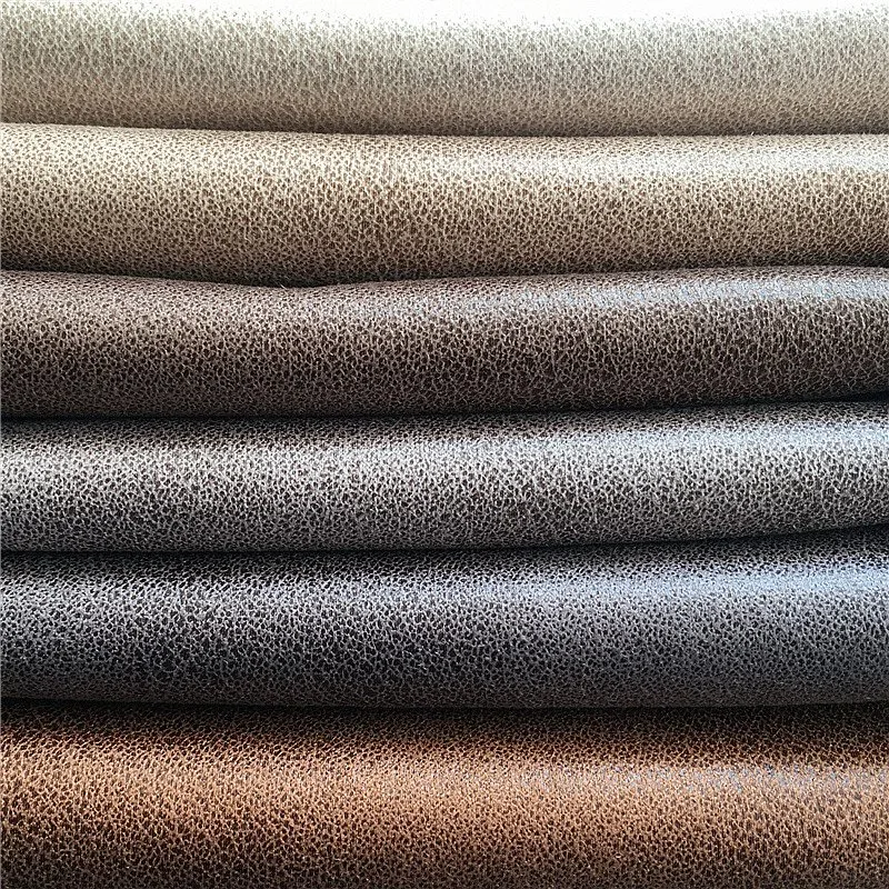 Eco-Friendly 100% poliéster sofá macio tecido para mobiliário Home Estofos de couro artificial têxteis