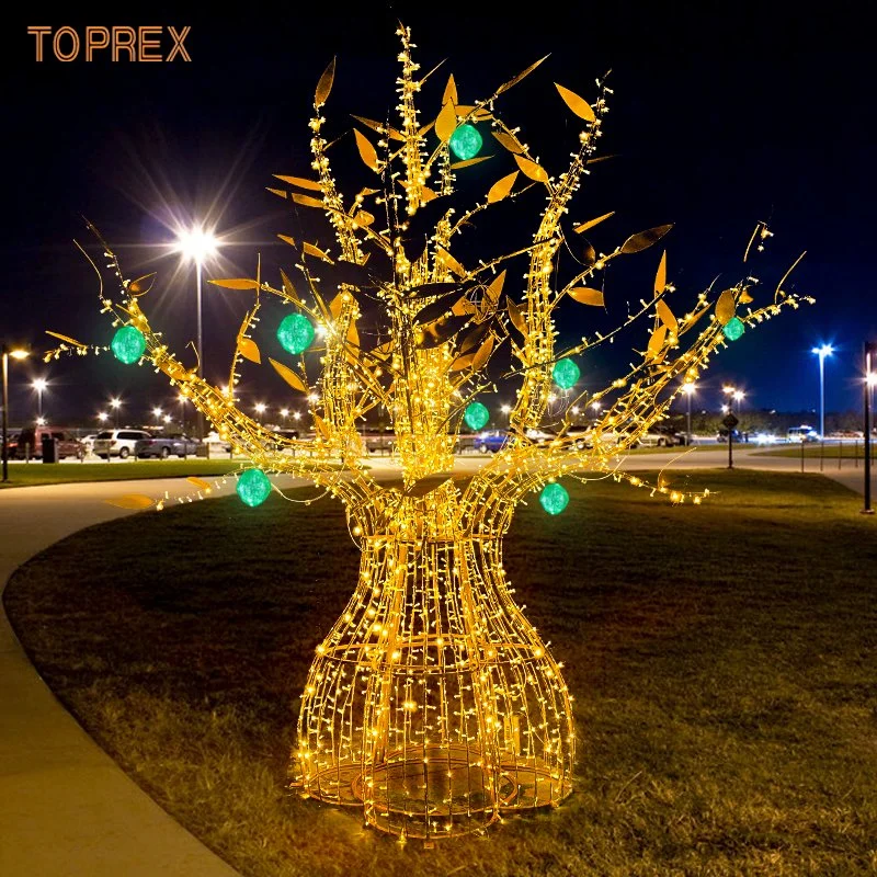 Toprex Neues Motiv Baum Ball Licht String Lichter Hängenden Riesen 3D Kugelmotiv Baumbeleuchtung