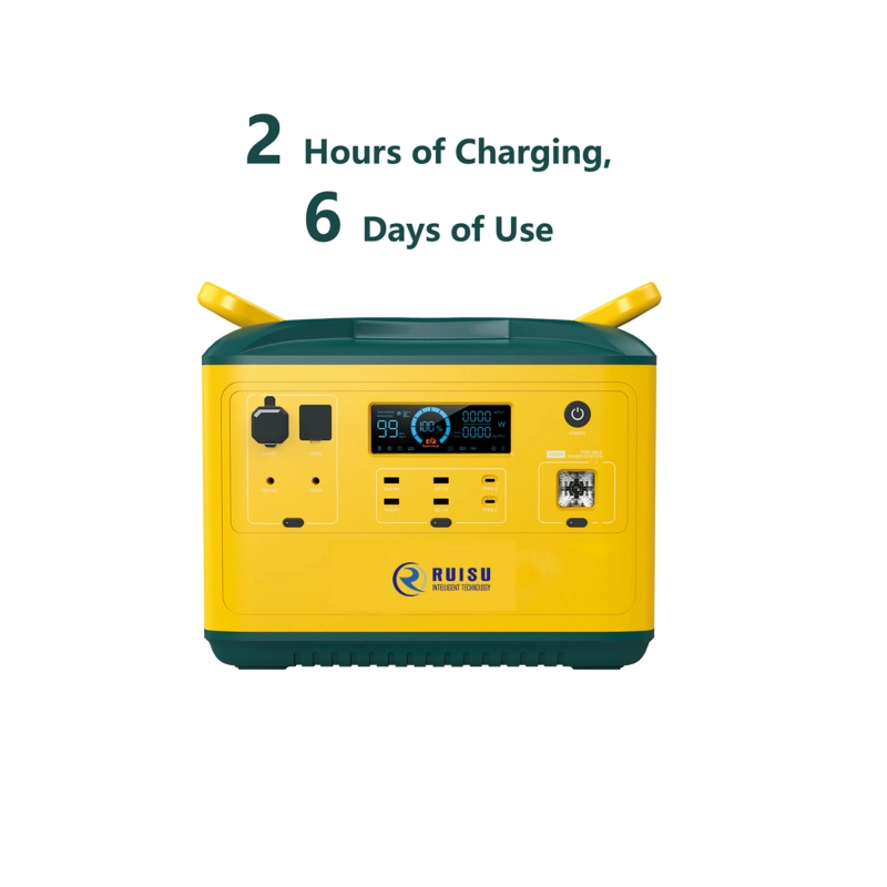 Ruisu New Product Household Outside Use Travel Rescure Solar Charging 1200W 2000W 2400W Portable Mobile Energy Storage System