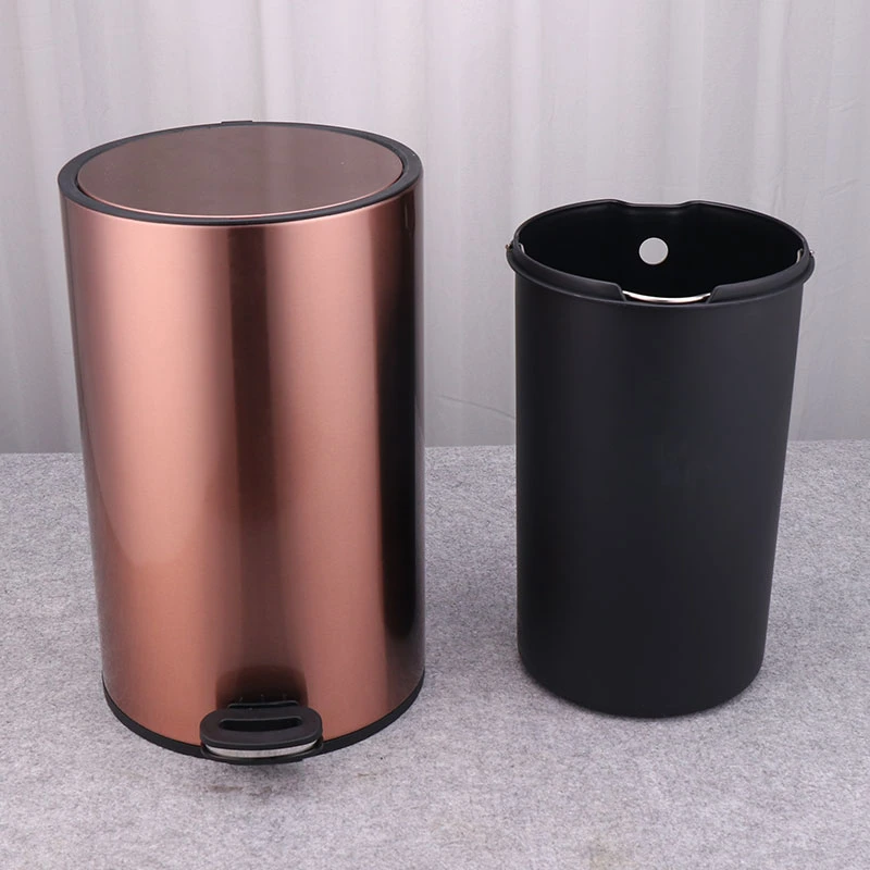 Customized Color 6L 9L Stainless Steel Waste Bin Office Hotel Garbage Can Kitchen Trash Can