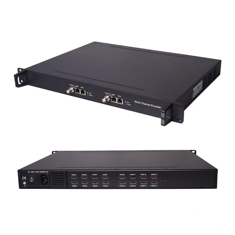 HD Encoder H. 264 8/16/24 قنوات التلفاز الرقمي مخرج رأس جهاز التلفاز الرقمي IPTV HD Video Encoder