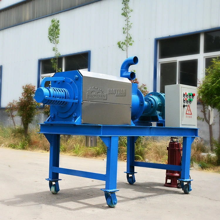 Cow Dung Products Processing Machinery Spiral Type Animal Droppings Dry and Wet Inclined Solid-Liquid Separator Manure Dewater