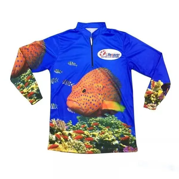 Ropa de pesca transpirable de secado rápido para hombre Blank Anti-UV UPF 50