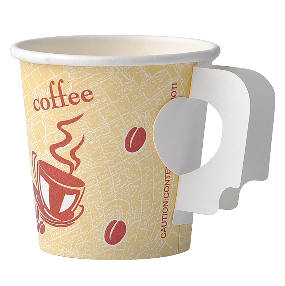 China Manufacturer Bulk Price Disposable Handled Insulated Disposable Paper Gobelet En Cups for Coffee