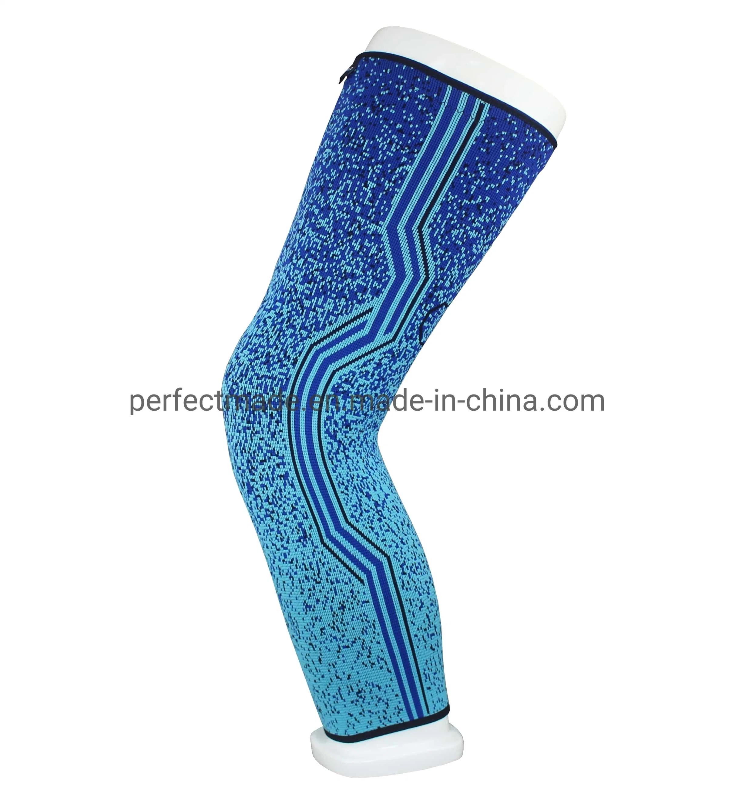 Customized Logo Sports Gym Fitness Leg Sleeve Knitted Knee Pads