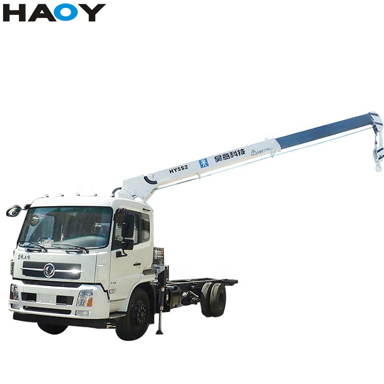 5 Ton Straight Boom Truck Mounted Crane Model Hy5s4 for Sale