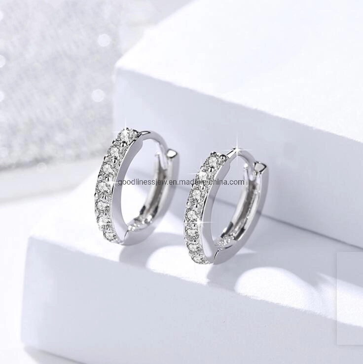 925 Sterling Small Hoop Earrings Simple Huggie Earring Wholesale/Supplier Fashion Jewelry