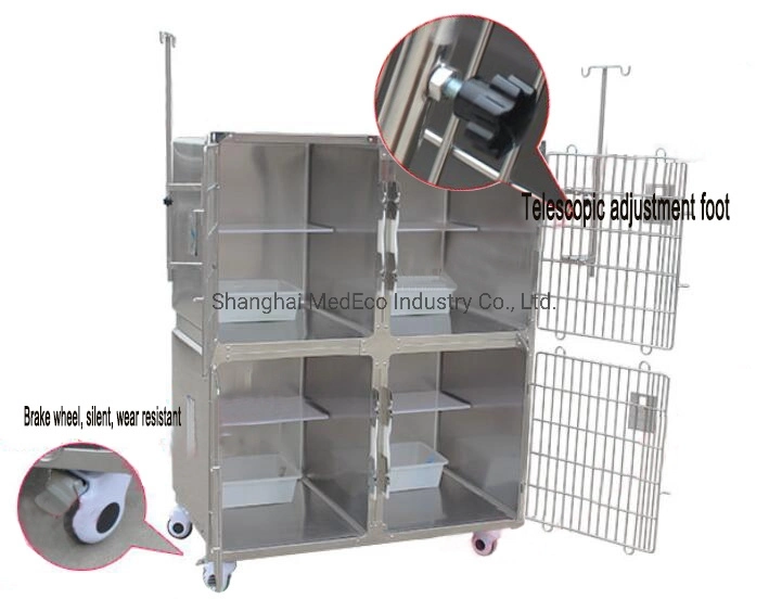 Animal Hospital Combined Stainless Steel Foster Care (hospital) Cage Mejy-01