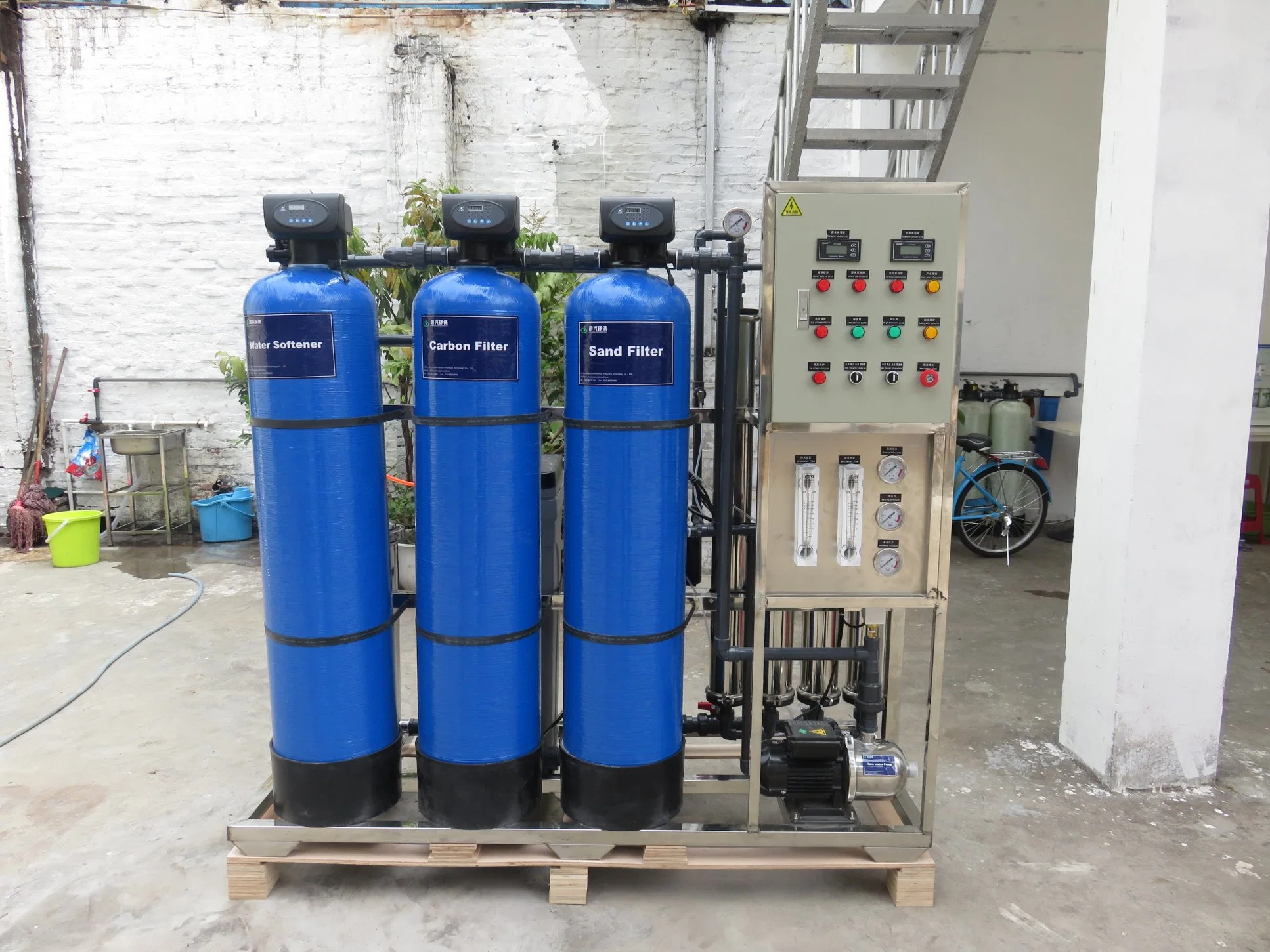 Sistema de Osmosis Inversa Industrial Agua potable purificada dispensador de la planta de filtro