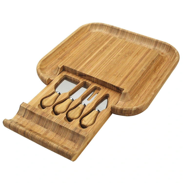 Custom Natural Color Eco Friendly Wholesale Mini Wooden Bamboo Cheese Cutting Board