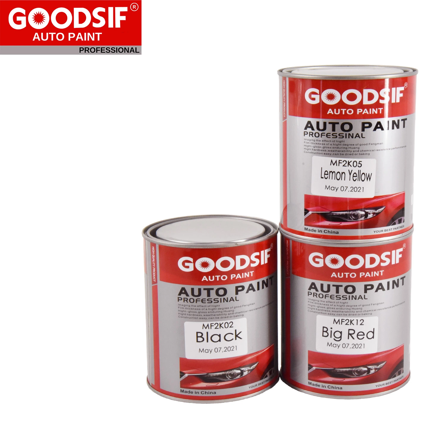 Goodsif 2K Topcoat Automotive Refinishing Car Paint for Toyota with Complete Mixing Formulas