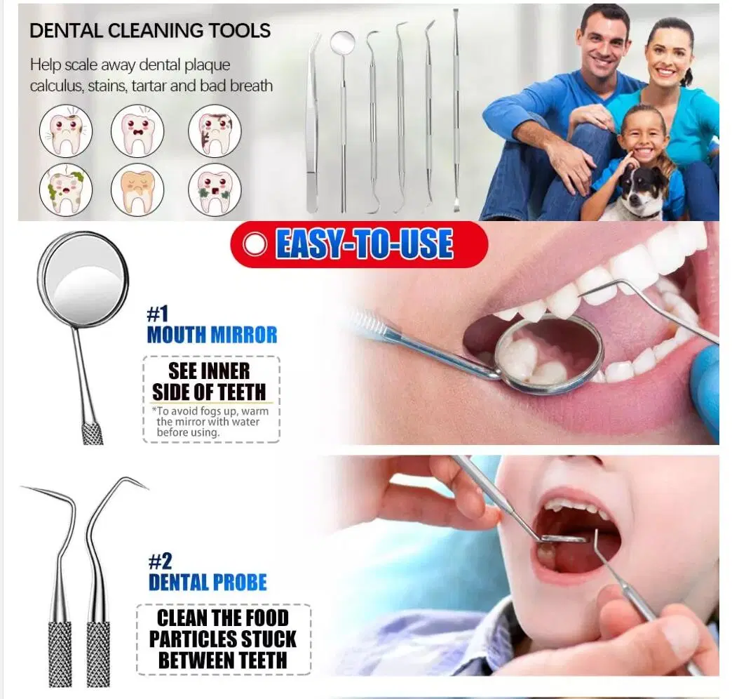 3 PCS Pet Teeth Cleaning Tools Tooth Scaler and Scraper Dental Tool