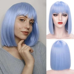 Por atacado curto ajustável Bob Virgin resistência ao calor curto cabelo sintético Wigs