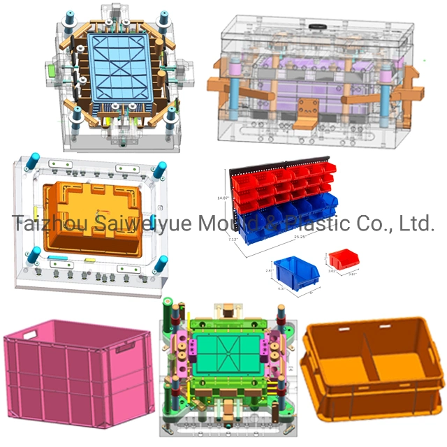 Factory Pallet Rack Plastic Bin Mold Shelf Storage Container Boxes Injection Mould