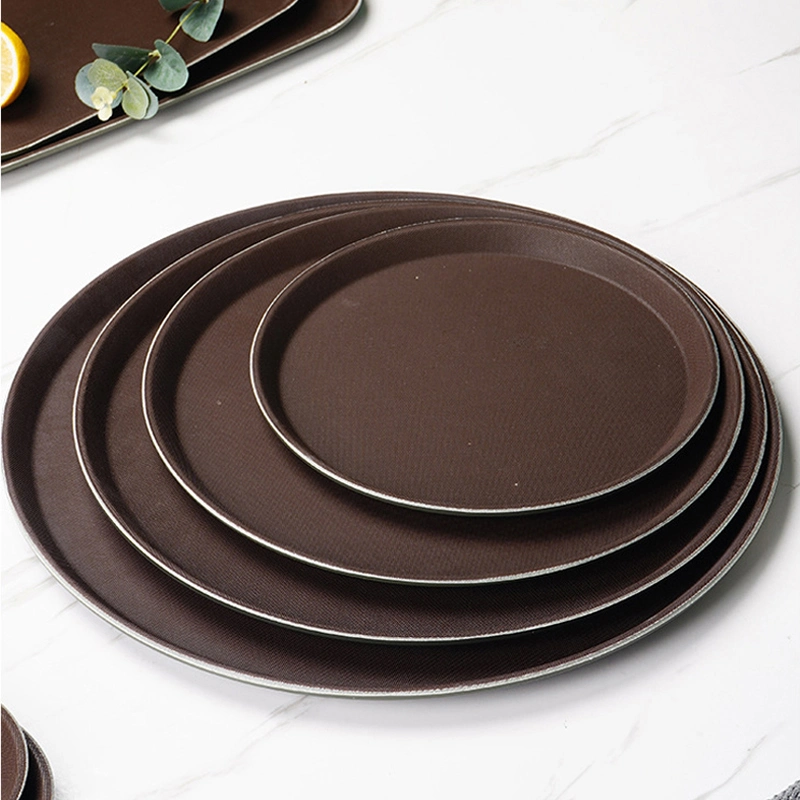 18" PP Round-Shape Non-Clip Food Serving Tray