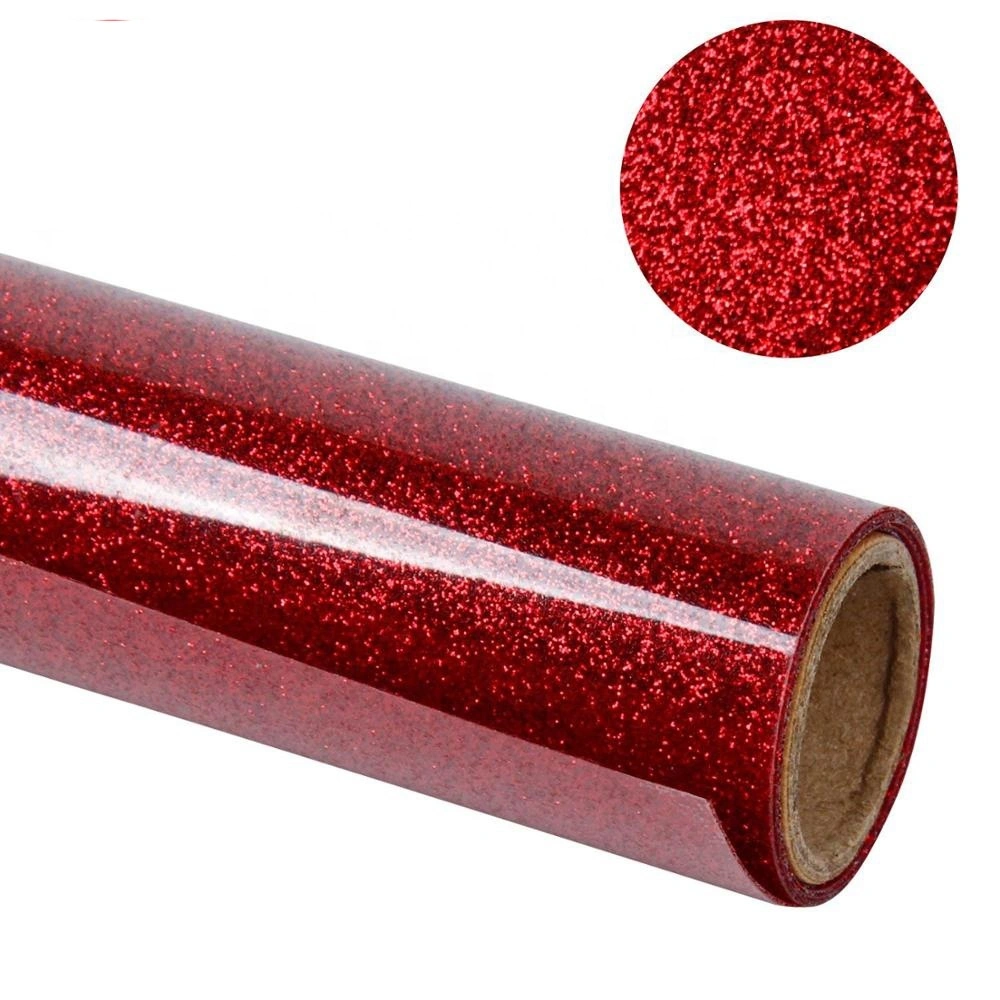 Multicolor de PVC de poliuretano PU Glitter imprimible metálicos de Transferencia Térmica Htv Imprimir