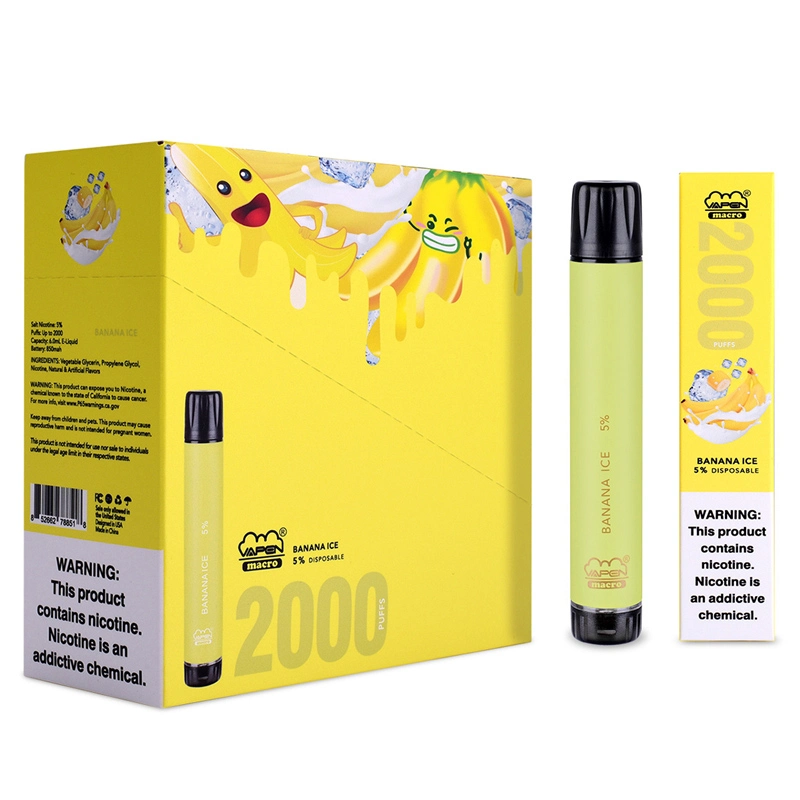 2023 Best Disposable Vape Pen Bang XXL 2000 Puffs Aroma King E-Cigarette Disposable Pod Vaporizer OEM