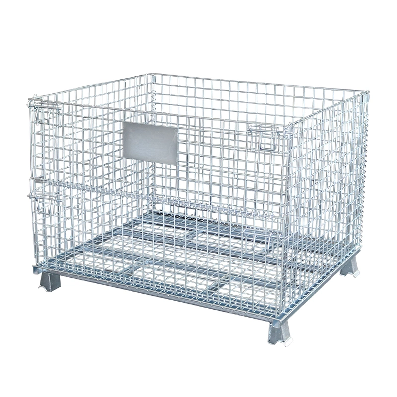 Good Quality Steel Material Foldable Lockable Metal Wire Mesh Storage Cage