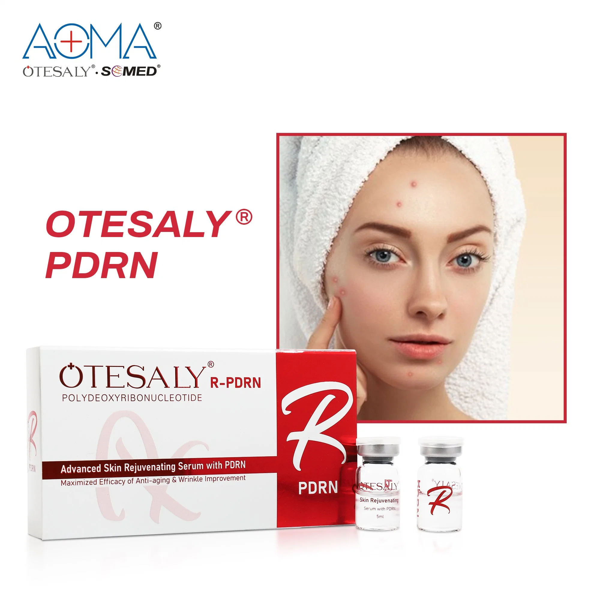 Otesaly pele rejuvenating soro Pdrn rosto hidratação encolhendo poros salmão Remoção de rugas cuidados da pele ampolas soro de Mesoterapia