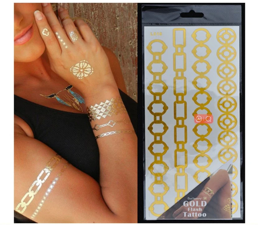 Non Toxic Customized Henna Stencil Henna Tattoo Stickers