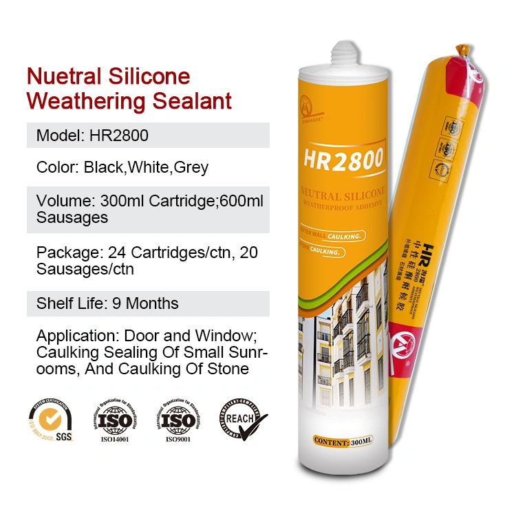 Structure Glazing Brown Mastic Silicone Sealant Adhesive for Stone Decoration Construction