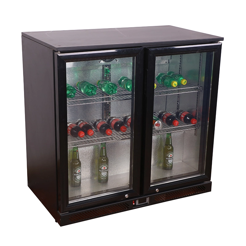 CCC aprobado Swing Door OEM 126liter cerveza China Display bebidas Más frío