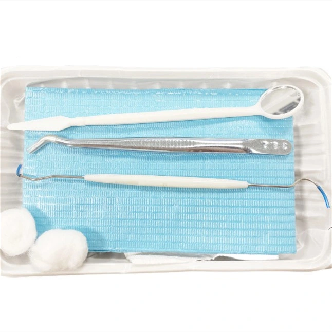 SJ Kit de instrumentos de examen dental estéril y desechable para dentistas orales