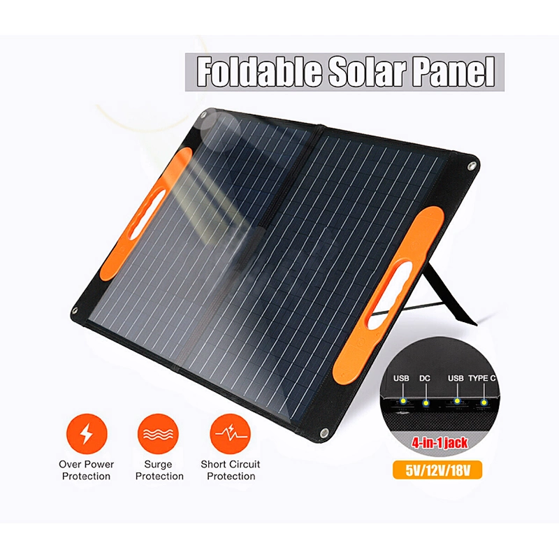 Customed High quality/High cost performance  160W Foldable Solar Panel Blanket with Anderson Connector USB Type-C Port