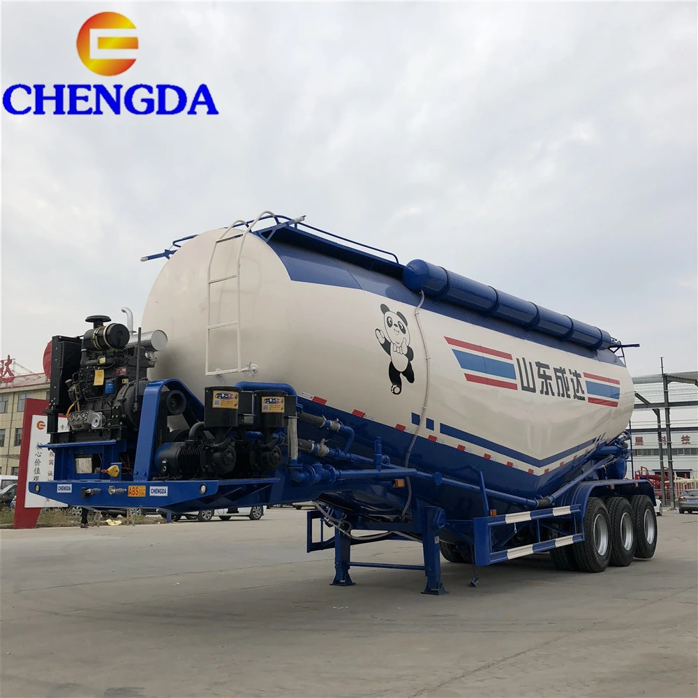 Tri Axles 45m3 50tons Banana Shape Bulk Cement Trailer for Sale in Dubai