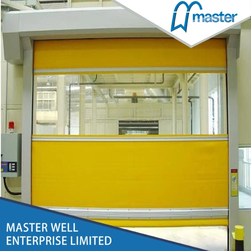 High Speed Sheet Shutter Door Rapid Industrial Insulated Spiral Roll-up PVC Fast Door