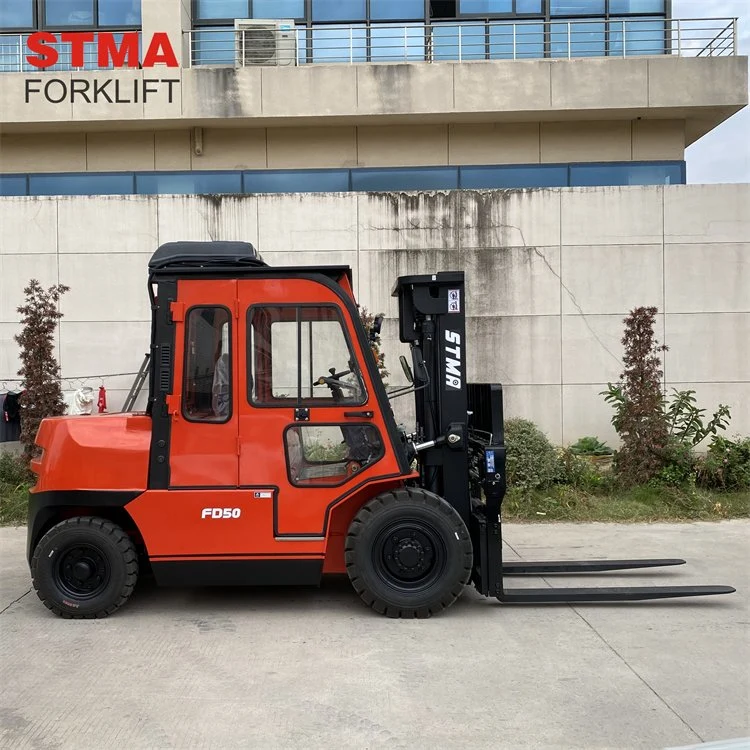 Stma Brand Big 5 Ton Forklift Montacargas 5 Ton Cargo Forklift Truck with Side Shifter Attachment