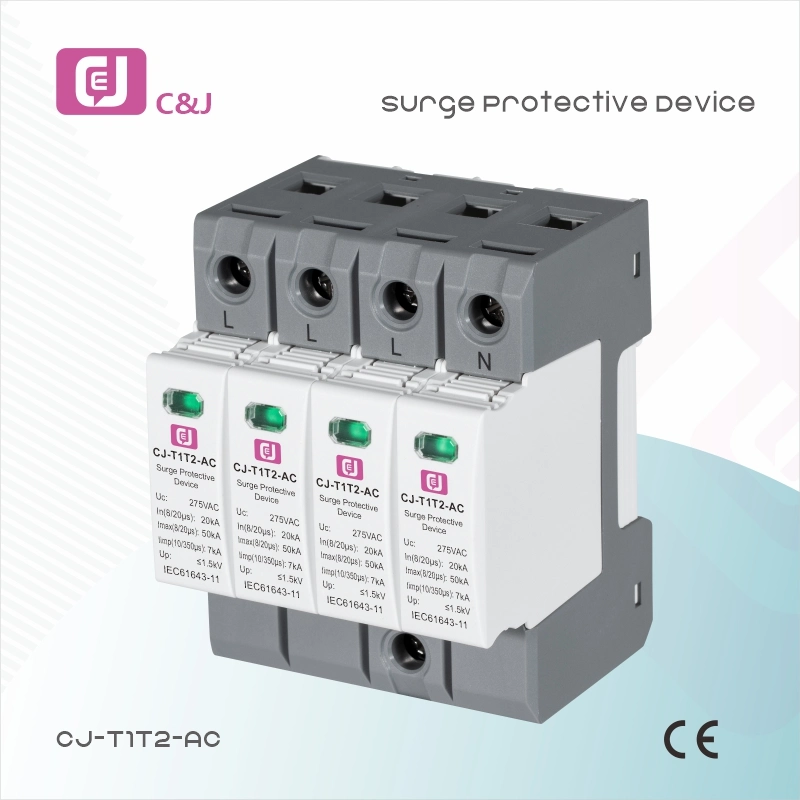 Cj-T1t2-AC 4p 20-50ka Surge Protective Device SPD