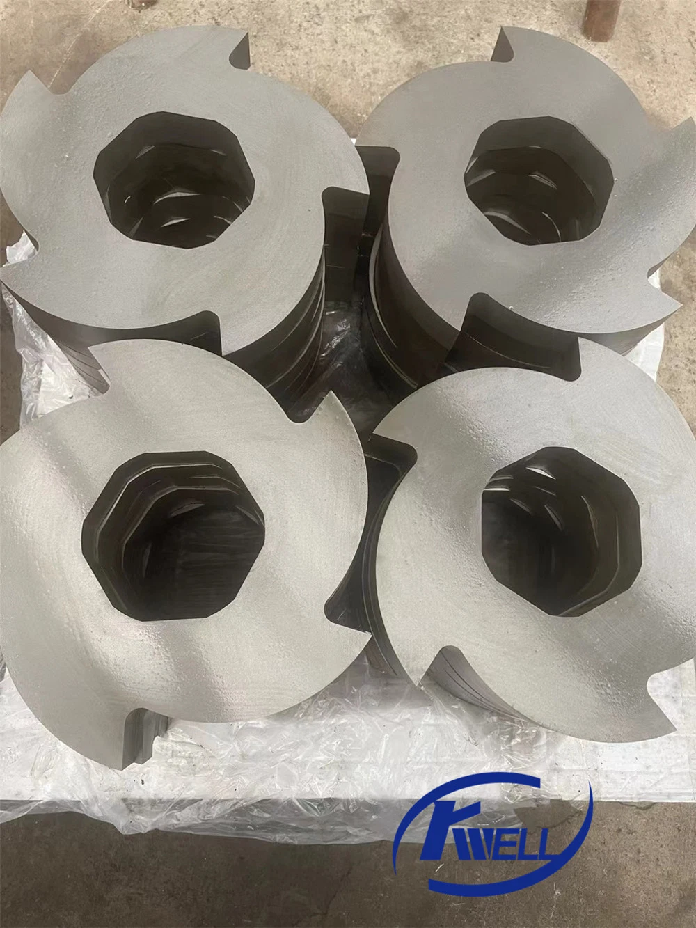 SKD-11 DC53 Blades for Double Shaft Shredder Recycling Plastic Metal Tire Tyre Food Waste Kwell Machinery